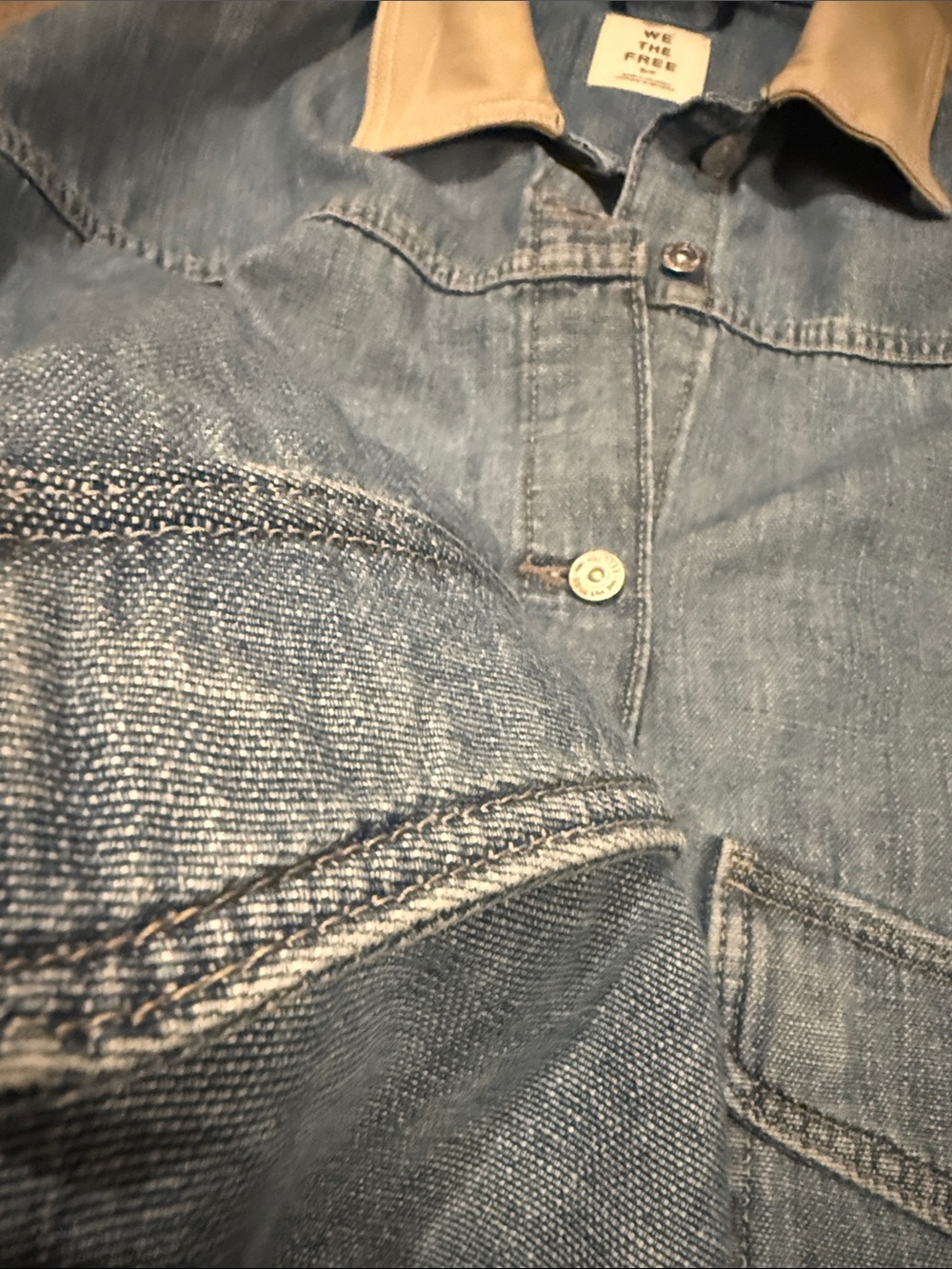 NWT We The Free Lemon Denim Jacket - Picture 7 of 10
